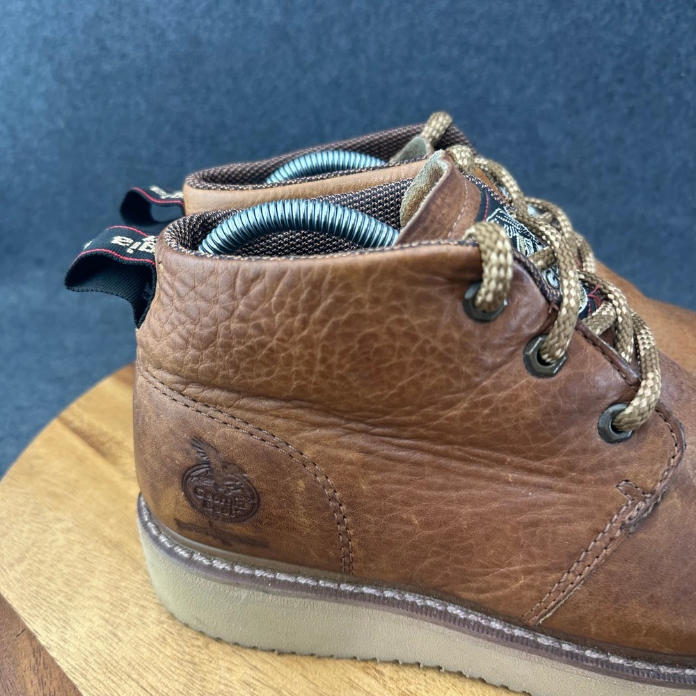 Georgia Boot Mens GB1222 5 Inch Chukka Wedge Brown Leather Boots Size 7 M - Picture 3 of 12